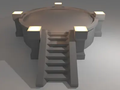 Medieval Shrine Low-poly 3D model