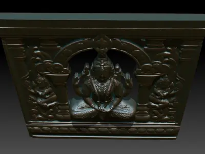 Indian Temple Wall basrelief 19 240619 3D print model