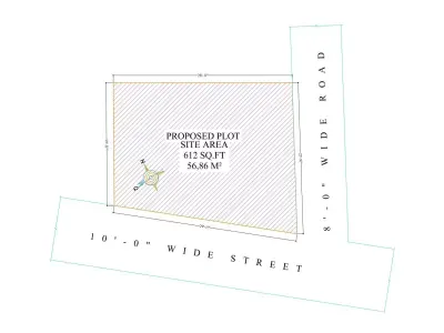 Modern Hillside Residence 612 Sqft 3D Model With Full Drawings Low-poly 3D model