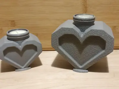 Candlestick heart 3D print model