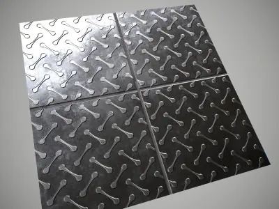 Metal floor pbr material Texture