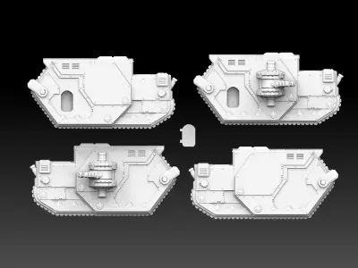 Semi- Rhomboid Tank Tracks 3D print model