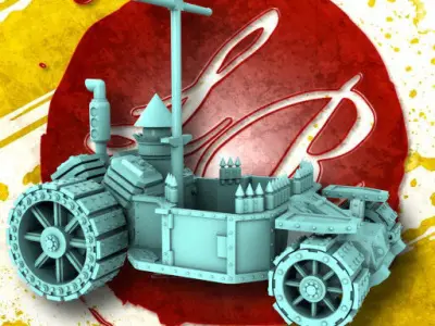 Space Ork Battlewagon 3D print model