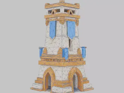 Tower Sentinel Low-poly 3D model