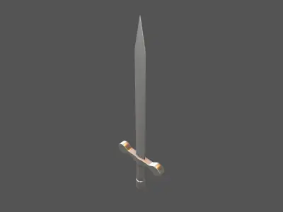 Cartoon Sword v1 007 Low-poly 3D model
