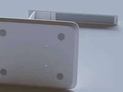 White Table LED Lamp 3D model