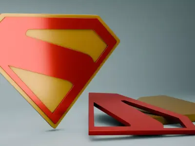Superman 2025 3D Logo 3D model