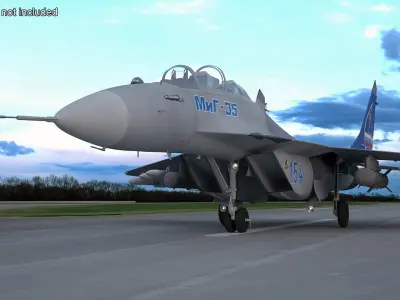  Russian Jet Fighter Mikoyan MiG 35 Aircraft Rigged 