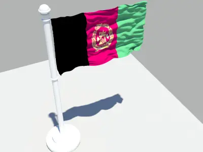 Afghanistan Flag 3D model