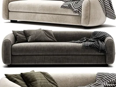 LASZLO IVORY BOUCLE LOVESEAT 3D model