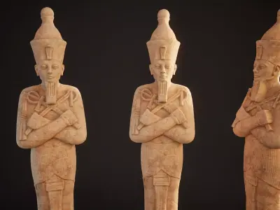 Egyptian Statue Hatshepsut Low-poly 3D model