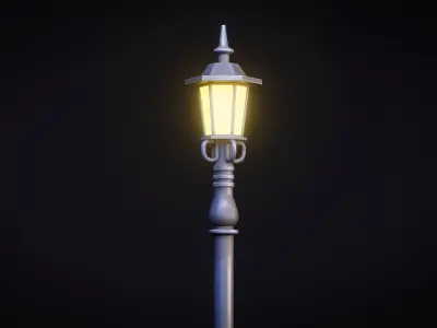 Park Lamps - Street Lights - Stylized Pack Low-poly 3D model