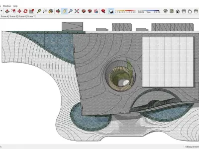Sketchup Cultral Center F2 3D model