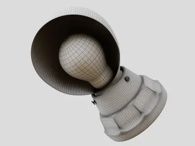 Norfolk Sconce with Dome Turtle Shade  3D model