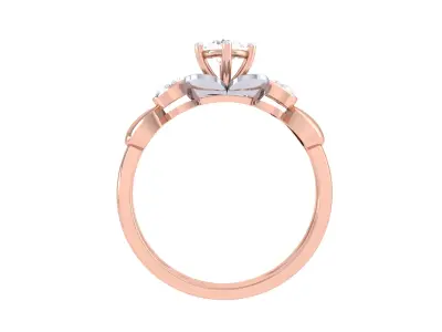  Women Ring MTL 3dm STL OBJ FBX Details 3D print model 8
