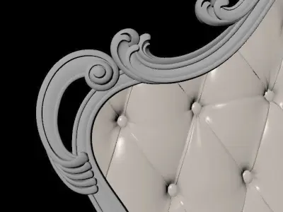 bed - footboard and headboard 3D model