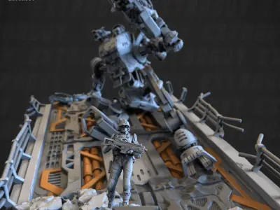 Titan Walker Static 100mm 3D print model