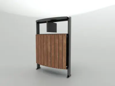 Modern Timber Street bin Vol 06 Game Ready PBR Low-poly 3Dmodel Low-poly 3D model