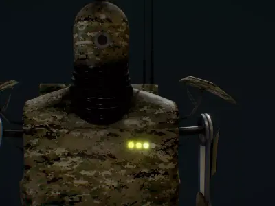 Robot Soldier Sci Fi Low-poly 3D model