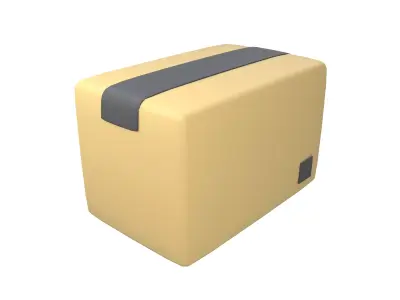 Delivery Box Icon v1 002 Low-poly 3D model