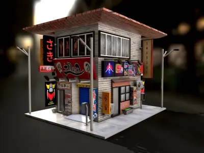 Japanese firm inspect Low-poly 3D model