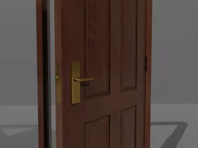 Wooden Door 3D model 3