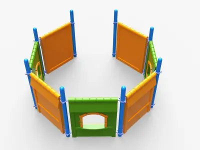 Kids outdoor playground 01 3D model