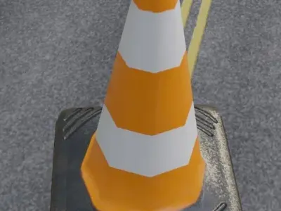 Traffic Cone - Game Ready Free low-poly 3D model