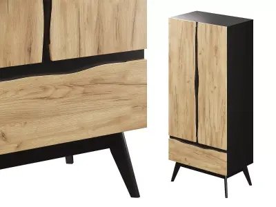 Wardrobe Hyder Oak Tortuga 3D model