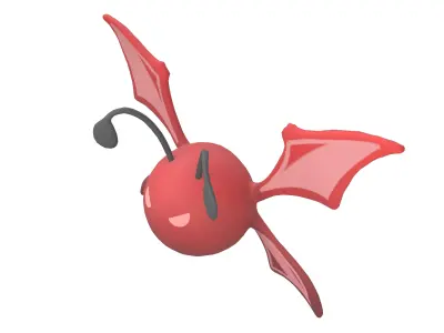 Abstract Elf Bat Character v2 004 Low-poly 3D model