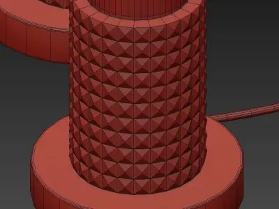 Diesel three candle holders with candle in middle 3D model
