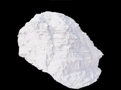 PBR Mountain Cliff Sediment  Alps Scan Low-poly 3D model
