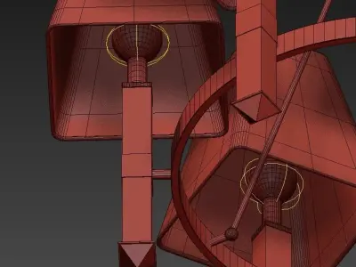 Jacques Six Arm Chandelier 3D model