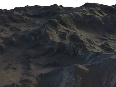 Landscape 77 Low-poly 3D model