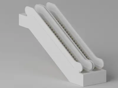 Cartoon Escalator 3D model