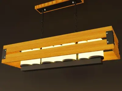 Loft style lamp 3D model