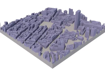 London city tile Level 2 block TQ2981 South East 3D model