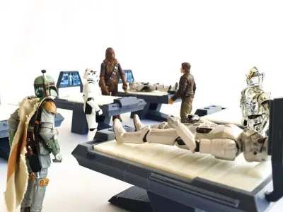 Custom Sci Fi Medical Bed Table 3 3D print model