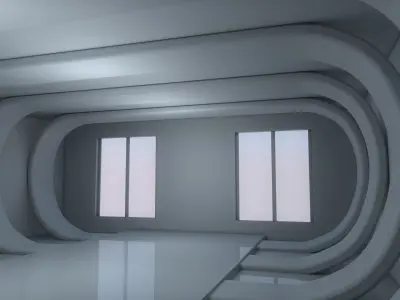 Sci Fi Room Low-poly 3D model