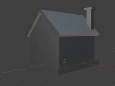 Small house Low-poly 3D model shop