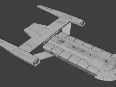 Star Trek Hiawatha-Class Starship Low-poly 3D model