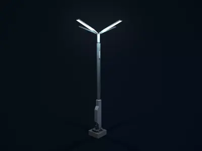 Sci Fi Street Light 3 Low-poly 3D model