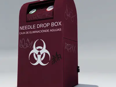 Needle Drop Box Low-poly 3D model
