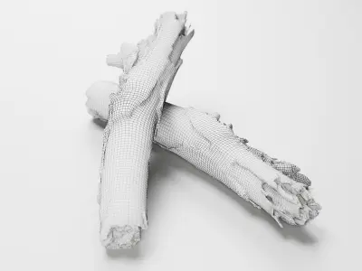 Wooden Stick - 3D Scan Low-poly 3D model