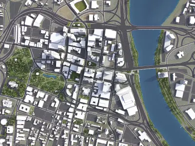 Hartford Low-poly 3D model