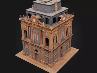 Miniature Victorian Building Model 3D model