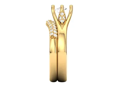 Women Ring  Render 3dm STL OBJ FBX Details 3D print model 95