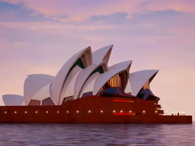 SYDNEY OPERA HOUSE Low-poly 3D model