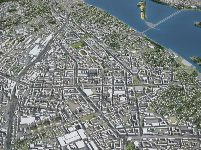 Voronezh  Low-poly 3D model