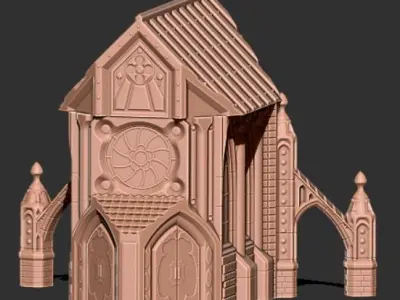 Vase Mode Terrain - Fortress Monastery 1 3D print model